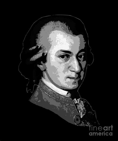 Mozart Black and White Digital Art by Filip Schpindel | Pixels