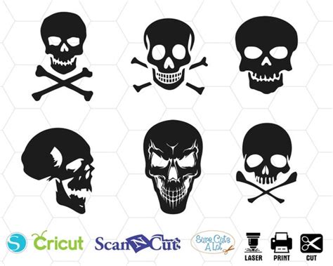 Skull silhouette skull svg skull clipart skull cut file | Etsy