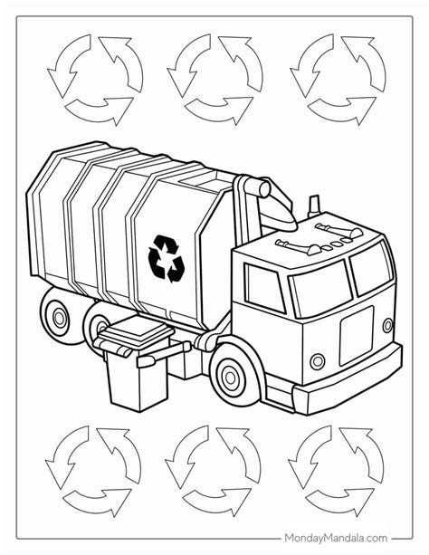 20 Garbage Truck Coloring Pages (Free PDF Printables)