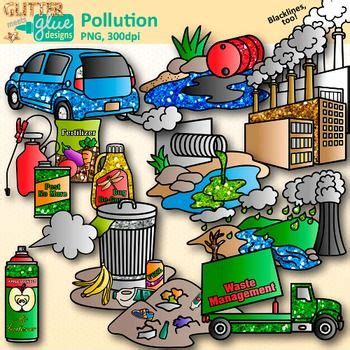 Pollution Clip Art: Earth Conservation of Land Graphics {Glitter Meets ...