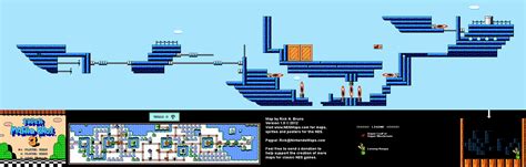 Super Mario Brothers 3 - World 6 Airship Nintendo NES Map