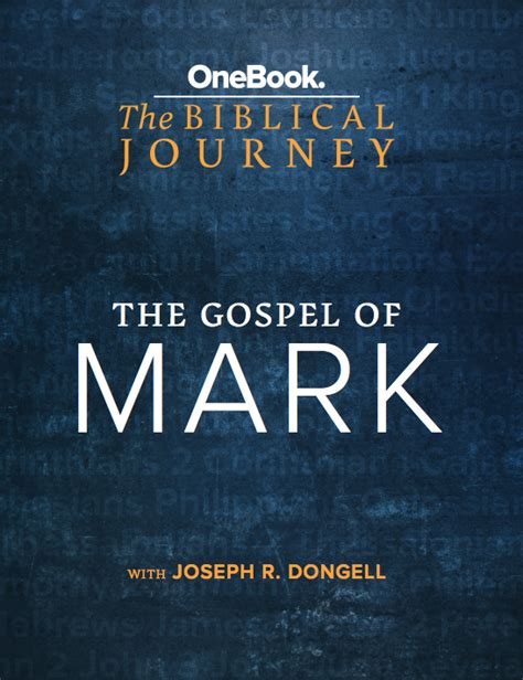 The Gospel of Mark (OneBook: A Biblical Journey) – My Seedbed