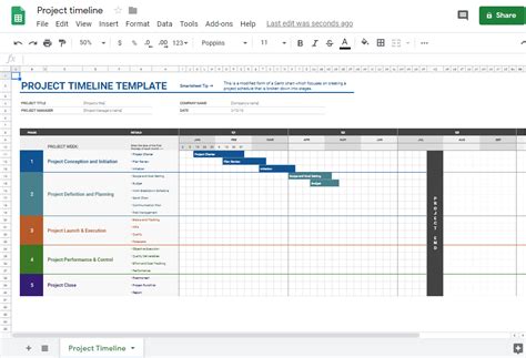 Smart Making A Timeline In Google Sheets Roadmap On Powerpoint