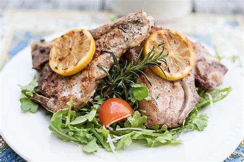 Grilled Rosemary Veal Chops and Arugula Salad - An Alli Event