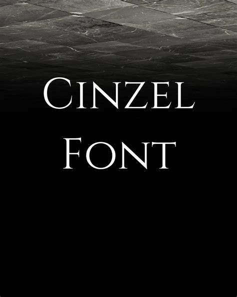 Cinzel Font Free Download