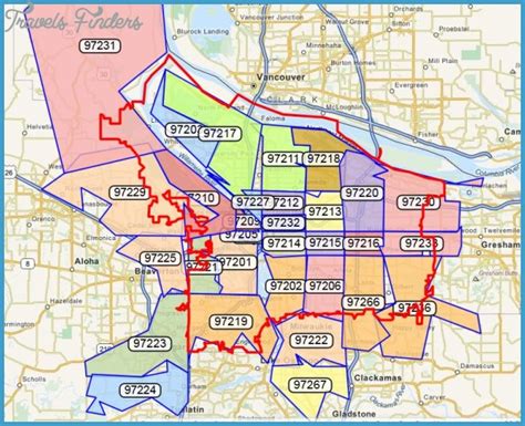 Portland Metro Map - TravelsFinders.Com