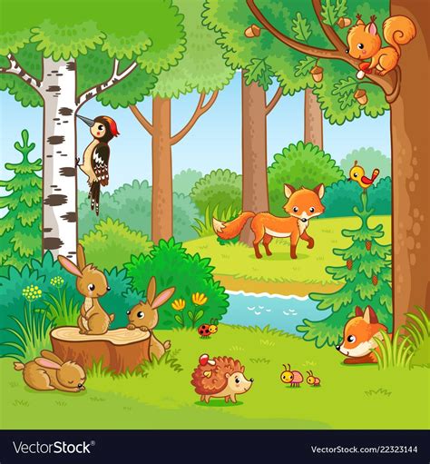 Forest Animals Cartoon Images | Animal Adoption Near