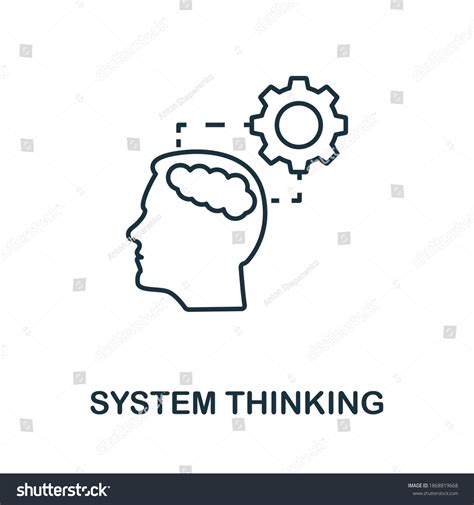 System Thinking Icon Simple Line Element Stock Vector (Royalty Free ...