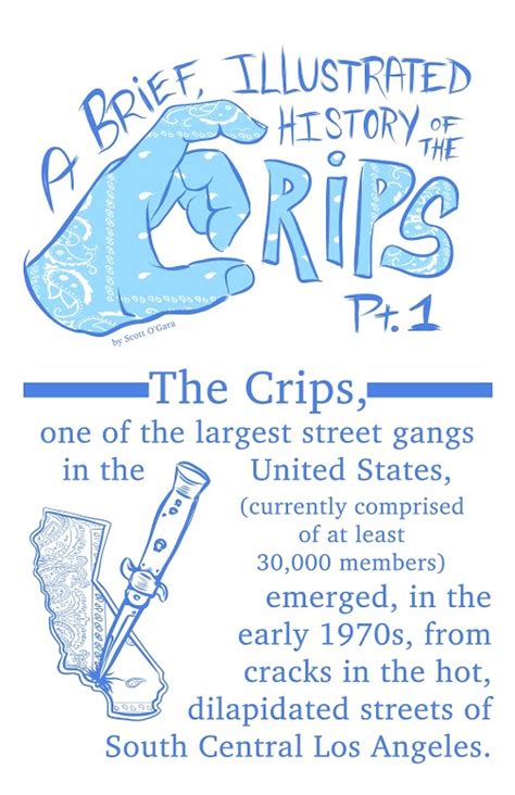 A Brief Illustrated History of The Crips | Gut Feelings Zine