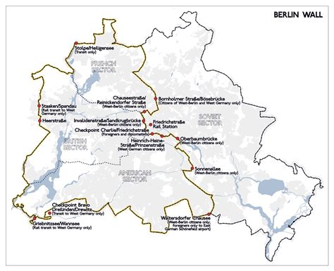 Large Berlin Wall map | Berlin | Germany | Europe | Mapsland | Maps of ...