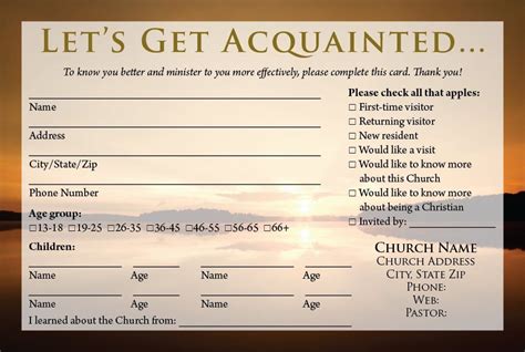 Church Visitor Cards - 5 Tips to Follow Up With Church Visitors ...