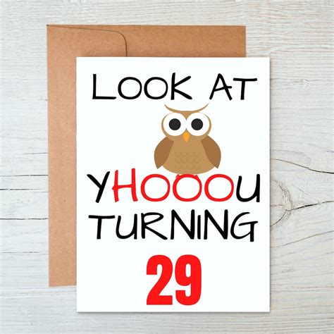 29th Birthday Card funny 29th birthday card 29th birthday | Etsy