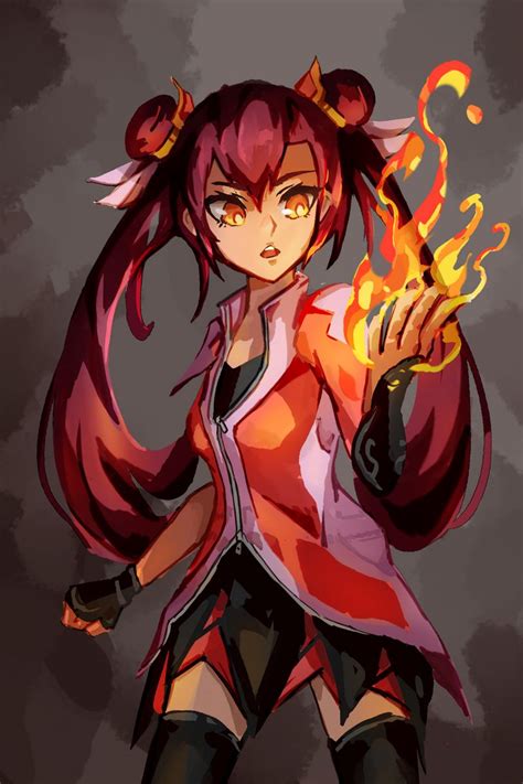 Download wallpaper 800x1200 girl, fire, magic, anime iphone 4s/4 for ...