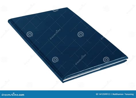 Blank Dark Blue Leather Notebook Isolated on White Background Stock ...