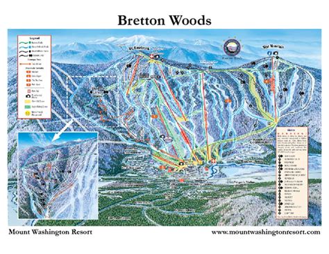 Bretton Woods Ski Area Ski Trail Map - Twin Mountain New Hampshire ...