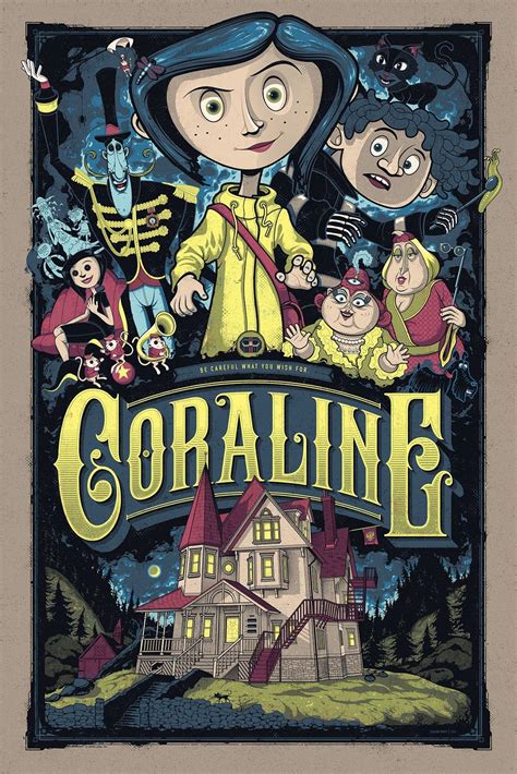 Coraline Poster Mondo 2016 by Graham Erwin | Retro poster, Tim burton ...