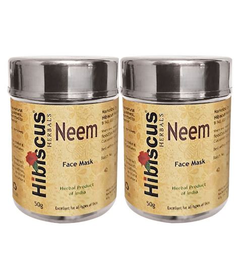 Hibiscus Herbals Neem face mask Face Mask 100 gm Pack of 2: Buy ...