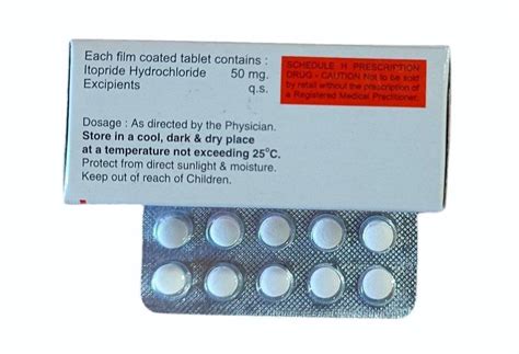 Itopride Hydrochloride Tablets 50 mg at Rs 84/box | Itopride HCL Tablet ...