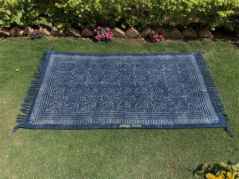 Indian Rug / Living Room Rug / Rug / Blue Rug / Floor Rug / - Etsy