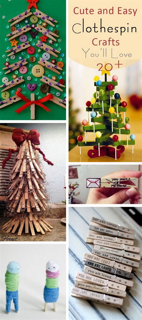 20+ Cute and Easy Clothespin Crafts You'll Love - Noted List