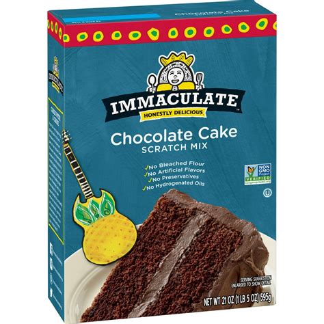 Immaculate Baking Organic Chocolate Cake Mix, 18.3 oz Box - Walmart.com ...