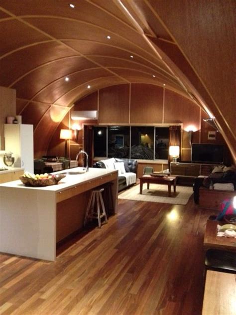 More ideas... Modern quonset hut homes; Living spaces etc ...