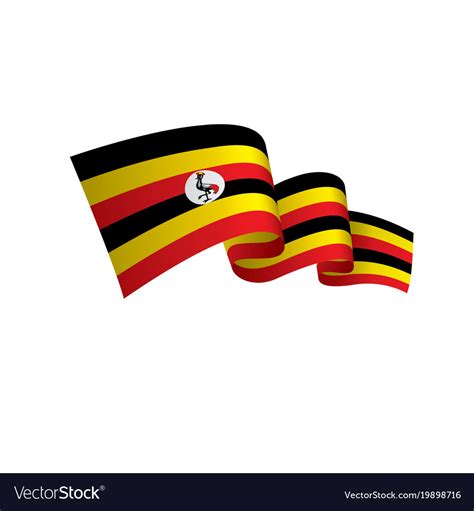 Uganda flag Royalty Free Vector Image - VectorStock