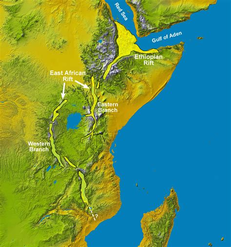 East African Rift Valley On World Map - Map Of Us Western States