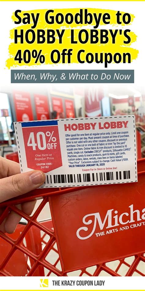 Say Goodbye to Hobby Lobby's 40% Off Coupon in 2021 | Hobby lobby ...