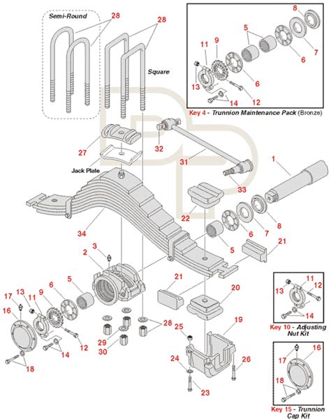 MACK SS44/SWS57 CAMELBACK 4 INCH SPRING, 3-1/2 BRONZE CENTER REAR ...