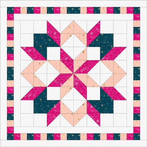 Free Carpenter Star Quilt Pattern with a Darling Border : SewCanShe ...