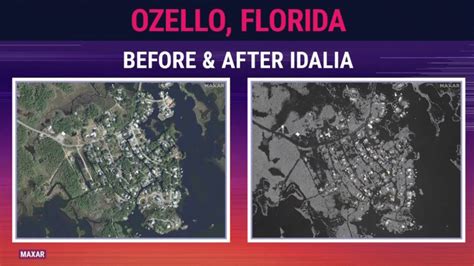 Satellite images capture Hurricane Idalia's flooding in Florida's Big Bend