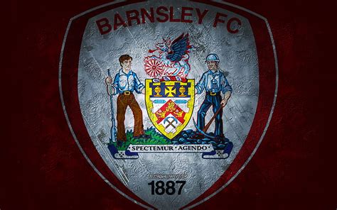 Barnsley FC, English football team, red background, Barnsley FC logo ...