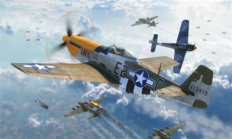 Download Battle Warplane Aircraft Military North American P-51 Mustang ...