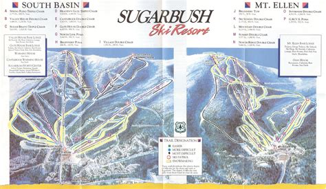 Mid to late 1980s Sugarbush trail map - New England Ski Map Database ...