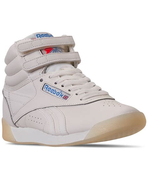 Reebok Women's Freestyle High Top Casual Sneakers from Finish Line - Macy's