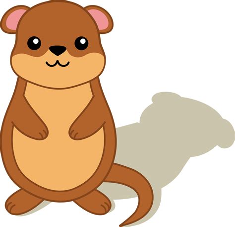 Groundhog With Shadow - Free Clip Art