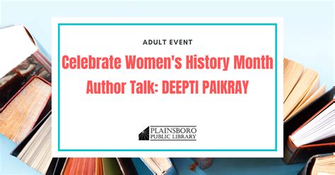 Women's History Month: Author Talk - Plainsboro Public Library