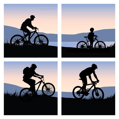 Mountain Cycling Vector Pack 226388 Vector Art at Vecteezy