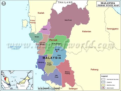 Perak Map, Map of Perak State, Malaysia