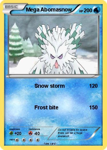 Pokémon Mega Abomasnow 8 8 - Snow storm - My Pokemon Card