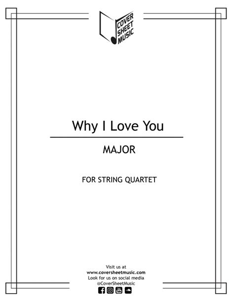 Why I Love You (arr. Jose Quintana) Sheet Music | MAJOR. | String Quartet