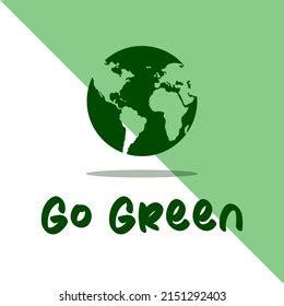 Go Green Logo Design Vector Illustration Stock Vector (Royalty Free ...