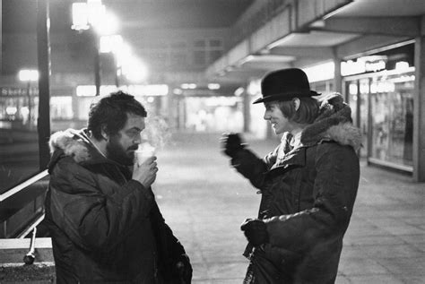 Stanley Kubrick & Malcolm McDowell up to no good on the set of A ...