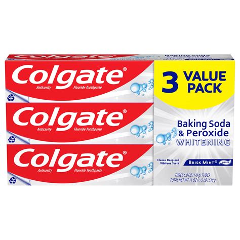 Colgate Baking Soda & Peroxide Whitening Toothpaste 3 Pack - Shop ...