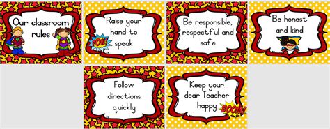 Superhero classroom rules • Teacha!