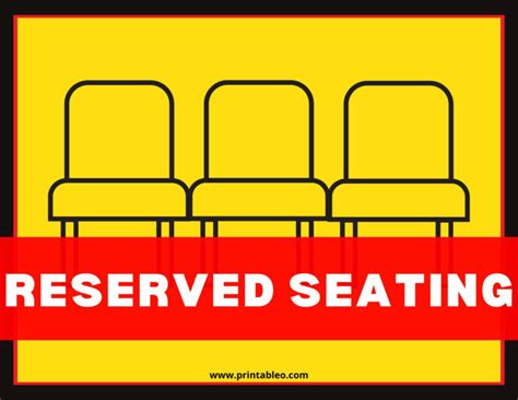 25+ Reserved Seat Signs | Download Printable PDFs