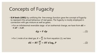 Fugacity & Concept of Fugacity | PPT