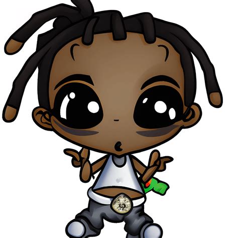 Thug Cute African American Toddler with Dreads Cartoon Diaper ...