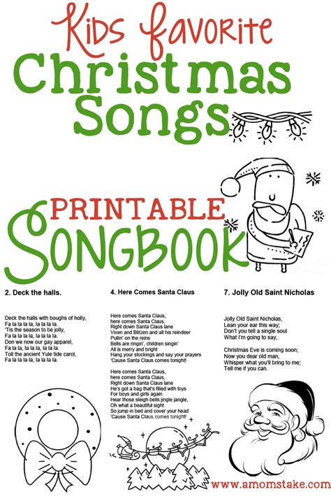 Christmas Songs Lyrics Printable - Printable Word Searches